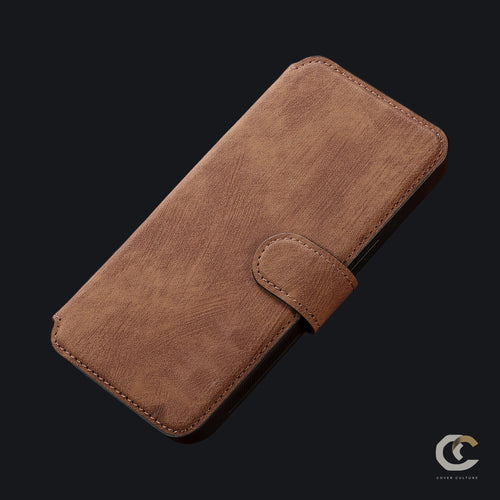 Brown magnetic detachable flip leather case for iPhone Pro Max