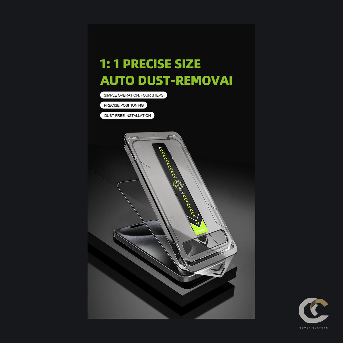 1 to 1 precise size, auto dust removal